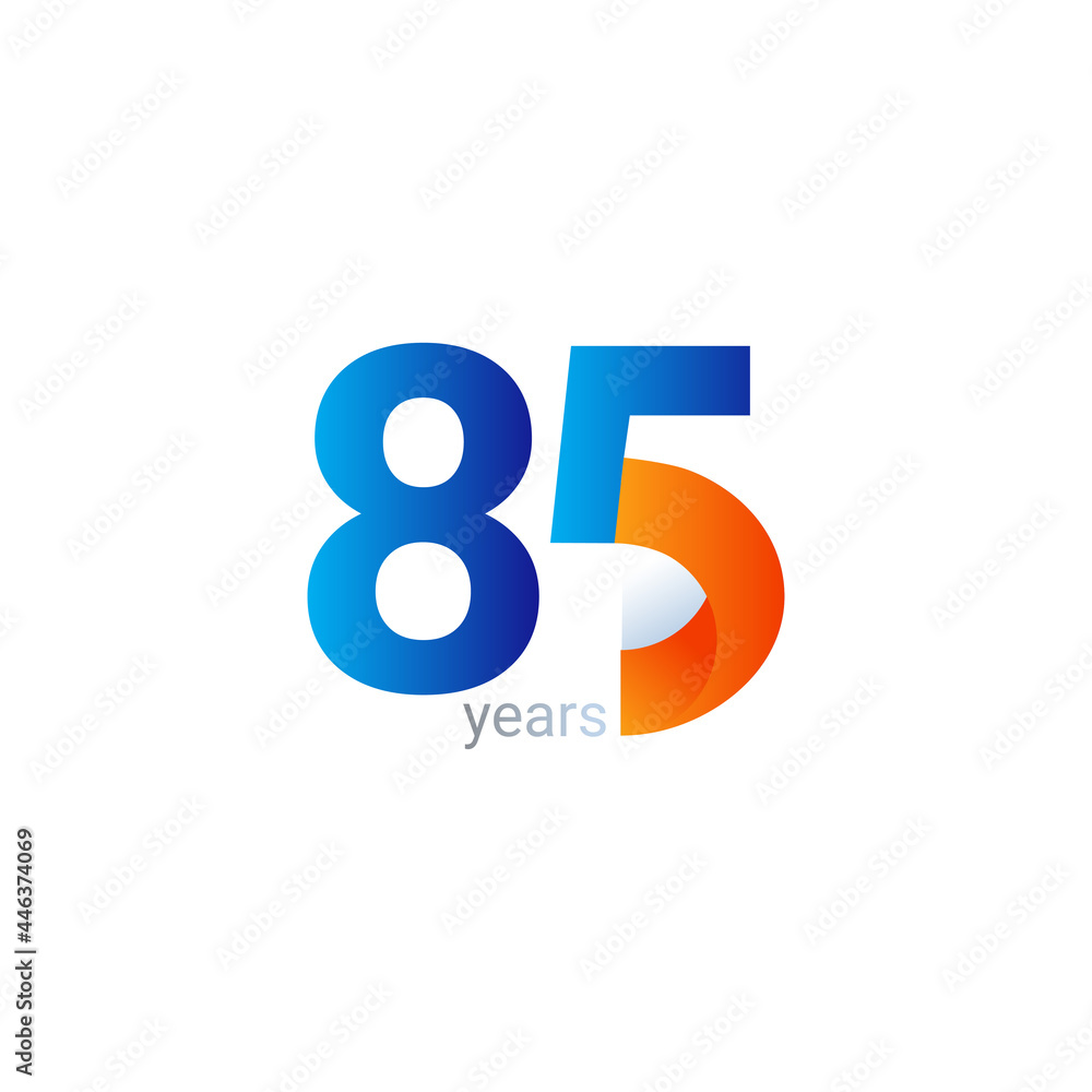 85 Years Anniversary Celebration Vector Template Design Illustration 85 Years Anniversary Celebration Vector Template Design Illustration