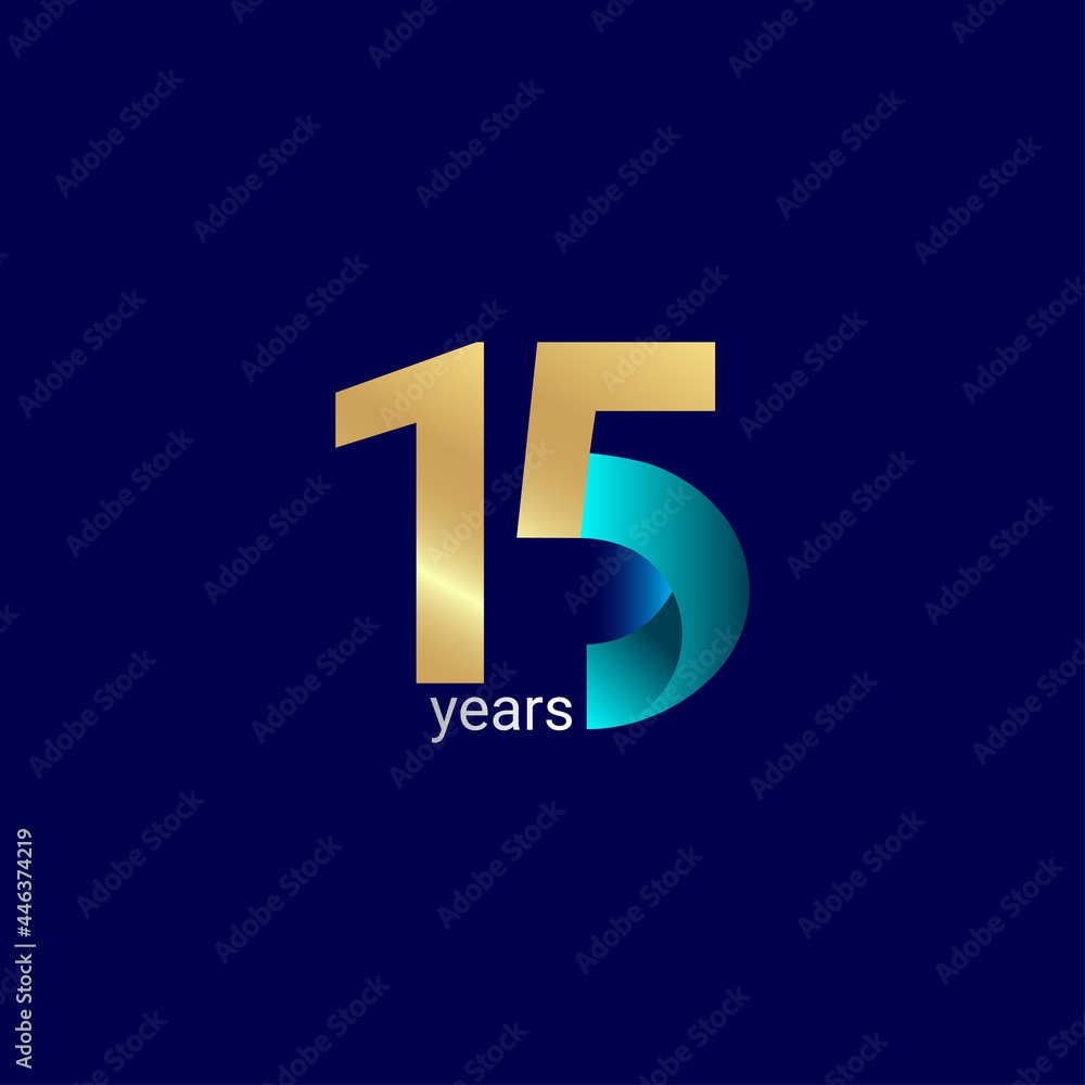 15 Years Anniversary Celebration Vector Template Design Illustration 15 Years Anniversary Celebration Vector Template Design Illustration