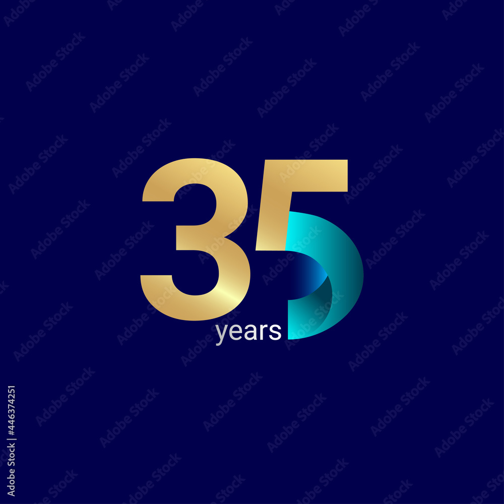35 Years Anniversary Celebration Vector Template Design Illustration 35 Years Anniversary Celebration Vector Template Design Illustration