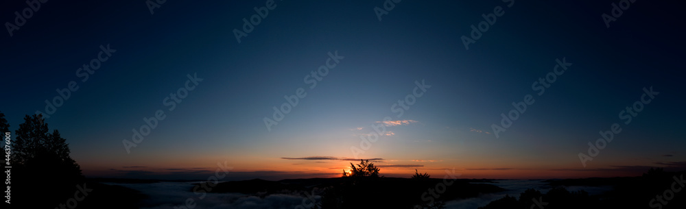 bright sunrise in the mountains with blue sky bright sunrise in the mountains with blue sky