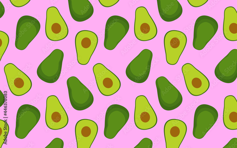Tiled pattern background with avocado shapes. Tiled pattern background with avocado shapes.
