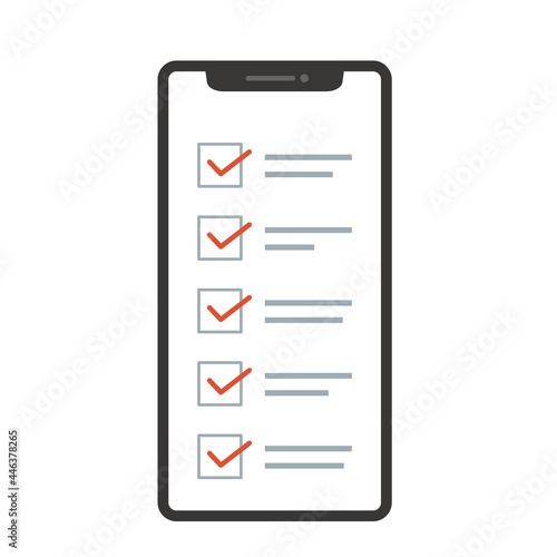 スマホに表示されているチェックリストのイメージ