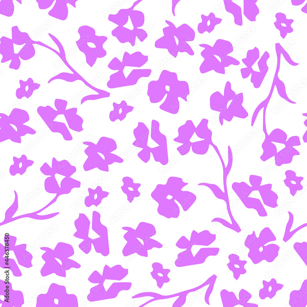 Floral print. Seamless pattern tile. Abstract. Vector. Fabric.