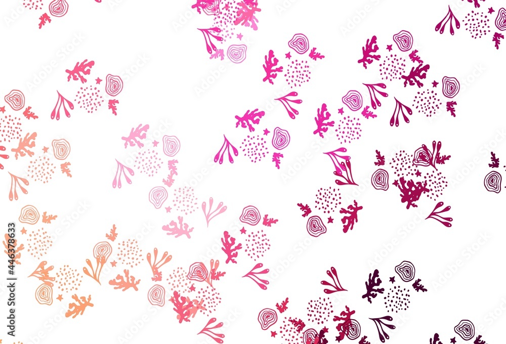 Fototapeta premium Light Pink, Yellow vector texture with abstract forms.