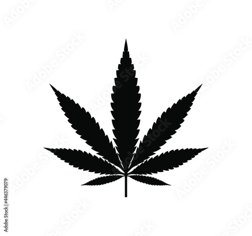Cannabis leaf silhouette illustration vector image
