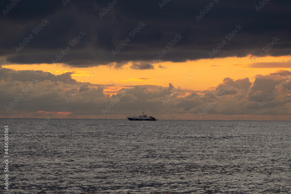 sunset over the sea