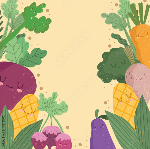 vegetables cute cartoon