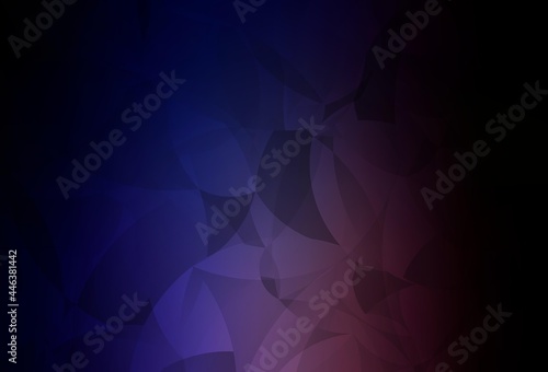 Dark Pink, Blue vector gradient triangles texture.