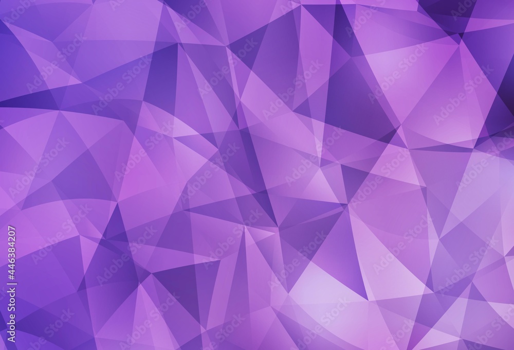 Fototapeta premium Light Purple vector shining triangular backdrop.