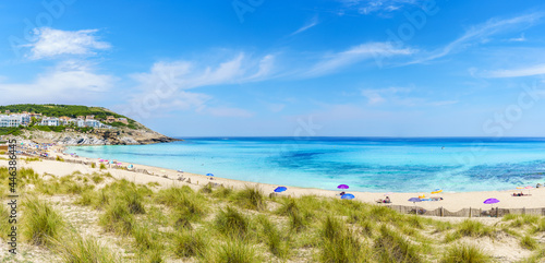 Landscape with Cala Mesquida beach in Mallorca Islands, Spain photo
