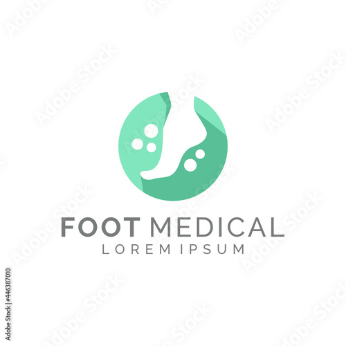 Foot care medical modern minimalist logo design