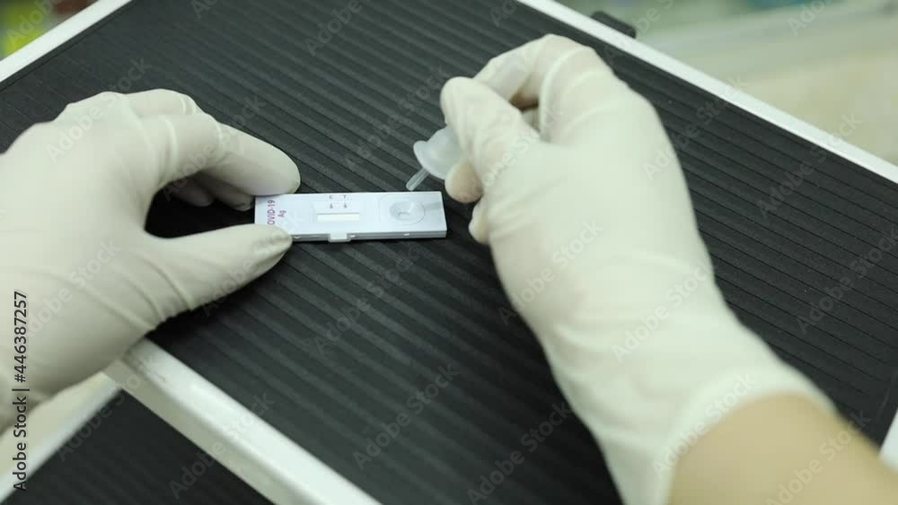 rapid antigen test covid19 active finding contagious disease Stock