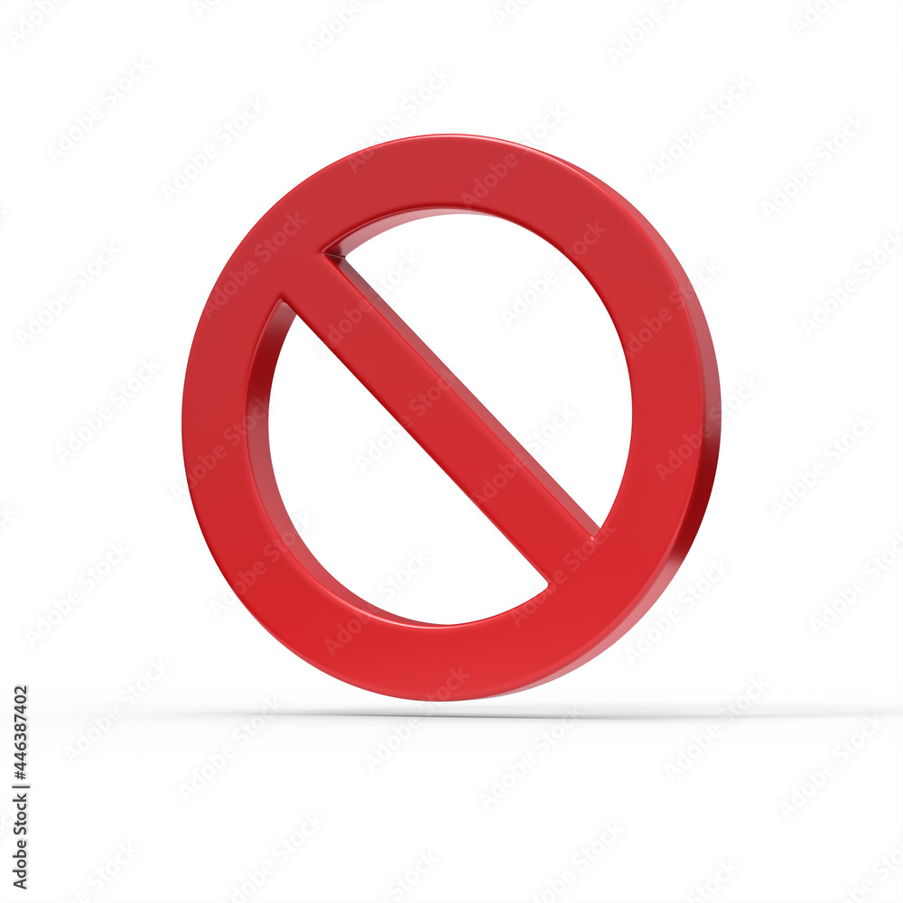 3d render of a forbidden sign not allowed 3d render of a forbidden sign not allowed