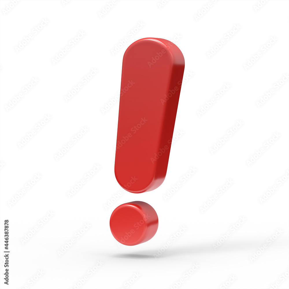 3d red exclamation mark 3d red exclamation mark