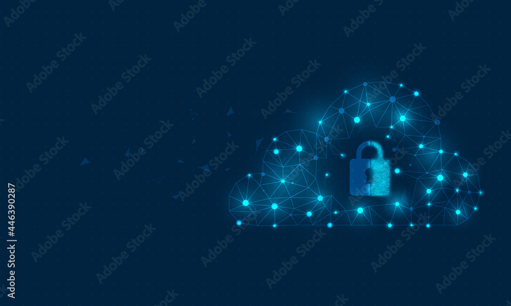 Cloud data protection cyber security futuristic technology concept ...
