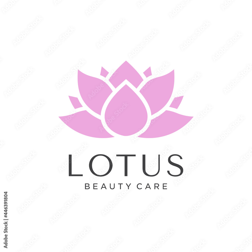 lotus logo concept, beauty care or fashion design template