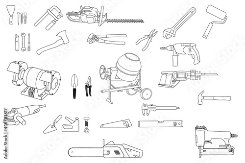 set of tools for construction