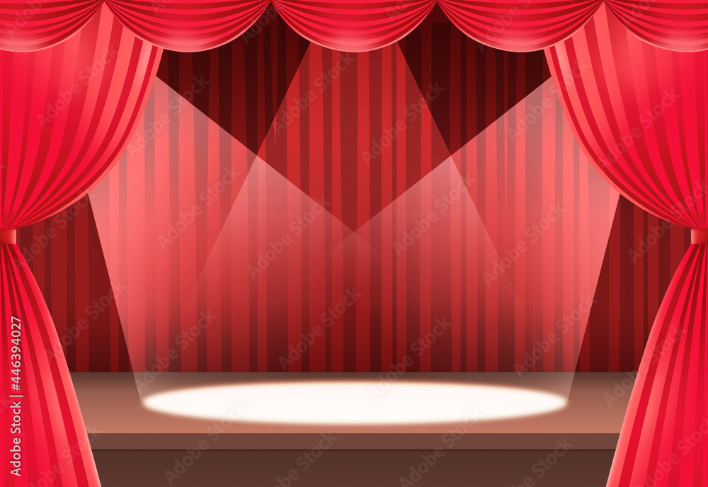 custom made wallpaper toronto digitalスポットライトに照らされた舞台　イラスト背景