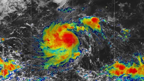 2021 Hurricane Felicia time lapse satellite imagery. (Band 