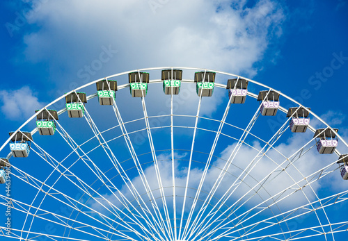 closeup shot of a Ferris wheel in Avignon