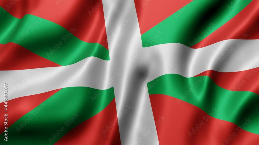 3d rendering of a Basque Country Spanish Community flag waving in a looping motion. 3d rendering of a Basque Country Spanish Community flag waving in a looping motion.