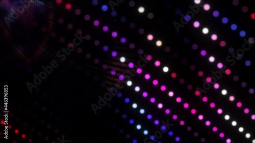 Wallpaper Mural Abstract 3D rendering technology pink blue digital neon dots motion with blurred bokeh background concept. 4K futuristic texture glowing particles. Science, Business, Hi-Tech, Technology background.
 Torontodigital.ca