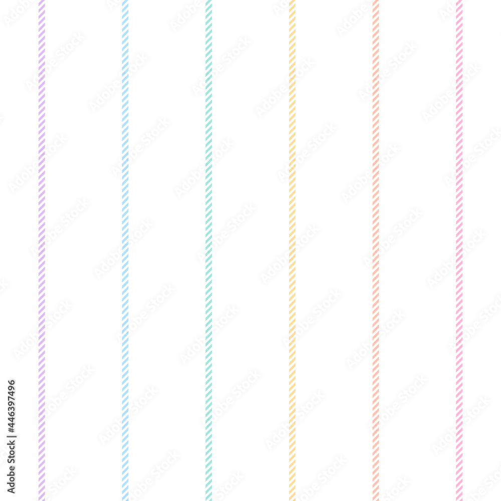Seamless stripe pattern. Pastel spring summer thin line vertical vector for Easter holiday print. Simple light graphic for dress, shirt, skirt, other modern fashion or home textile design.
