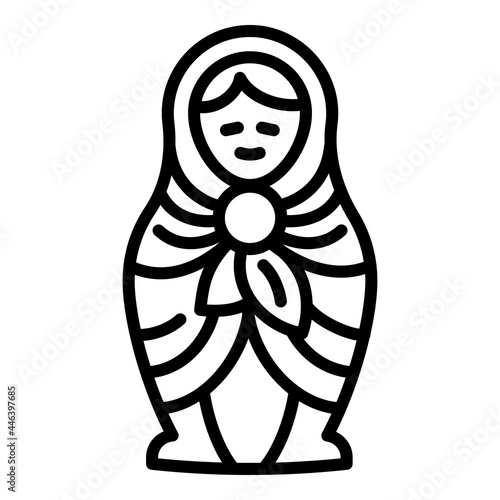 Family nesting doll icon. Outline family nesting doll vector icon for web design isolated on white background