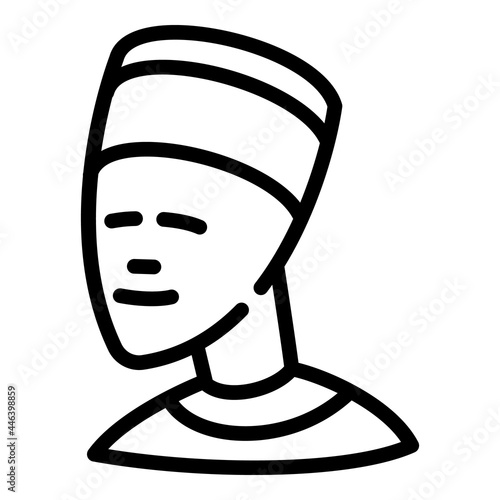 Egypt bust icon. Outline egypt bust vector icon for web design isolated on white background