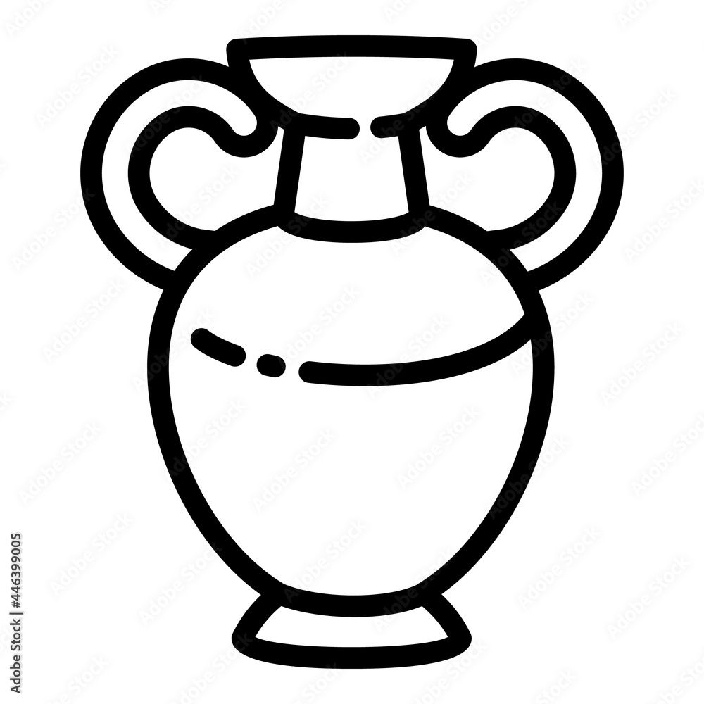 Ancient vase icon. Outline ancient vase vector icon for web design isolated on white background Ancient vase icon. Outline ancient vase vector icon for web design isolated on white background