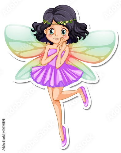 Beautiful fairy cartoon character sticker
