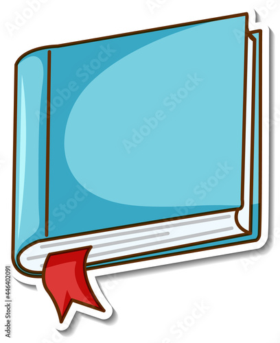 Sticker design with an empty book isolated
