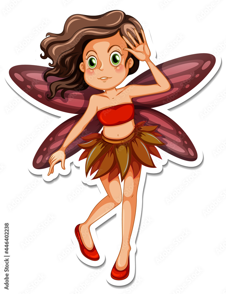 Beautiful fairy cartoon character sticker Beautiful fairy cartoon character sticker