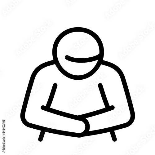 Man frostbite icon. Outline man frostbite vector icon for web design isolated on white background