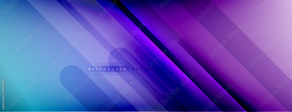 Obraz premium Abstract background. Shadow lines on bright shiny gradient background.