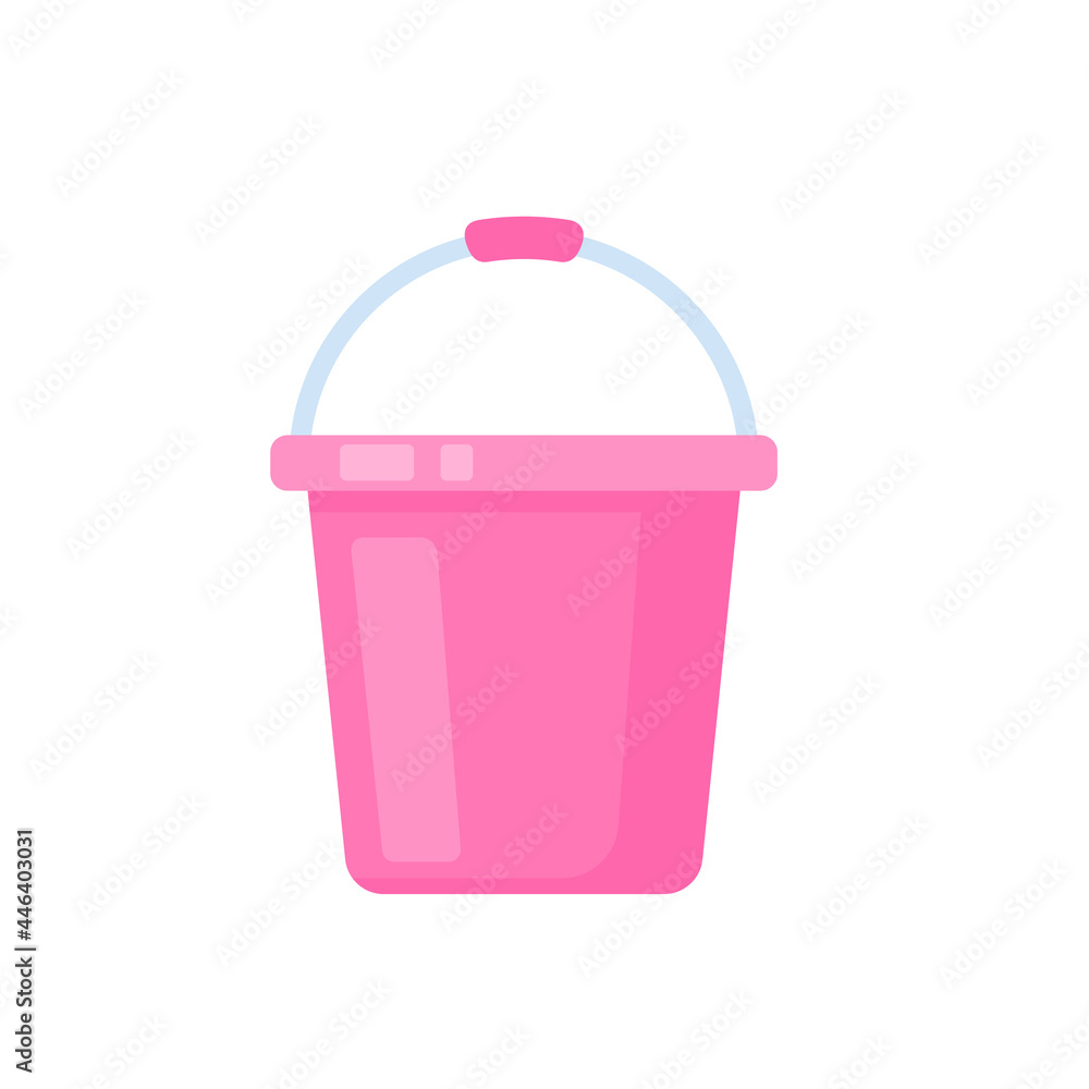 Cleaning water tank vector. Plastic bucket for mopping the floor Cleaning water tank vector. Plastic bucket for mopping the floor