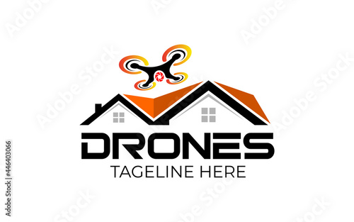 Illustration graphic vector future of drone technology logo design template
