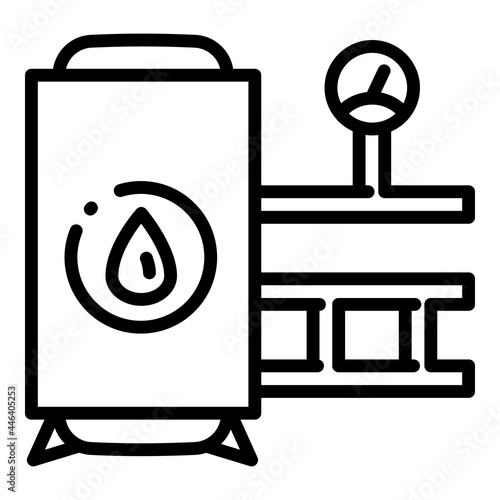 Pool tank filter icon. Outline pool tank filter vector icon for web design isolated on white background