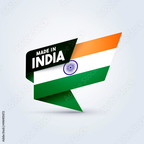 Vector Illustration Made In India Flag