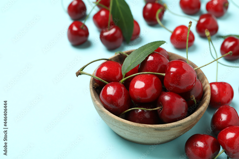 Concept of sweet berry with red cherry Concept of sweet berry with red cherry