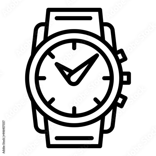 Underwater watch icon. Outline underwater watch vector icon for web design isolated on white background