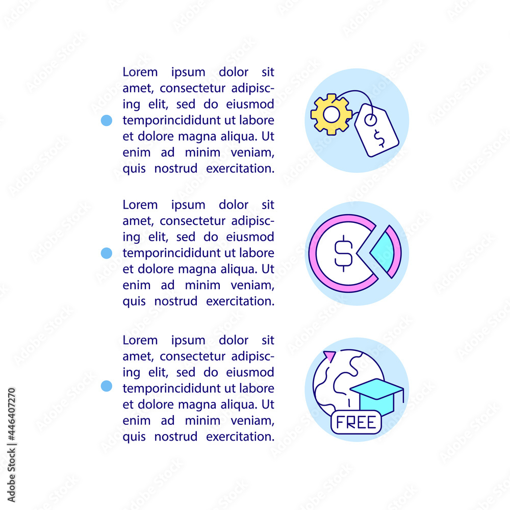 Paid and unpaid internship concept line icons with text. PPT page ...