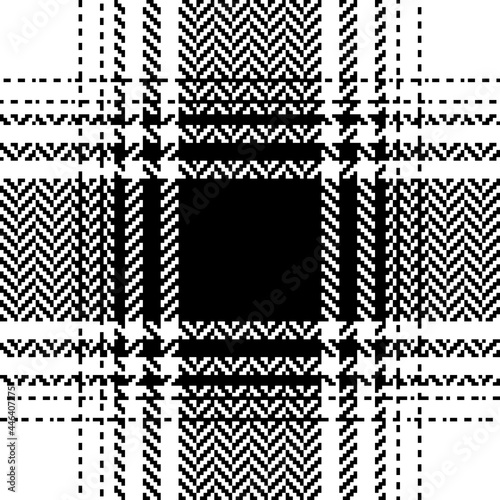Plaid pattern ombre texture in black and white. Seamless herringbone tartan buffalo check background vector for flannel shirt, blanket, other modern spring summer autumn winter fashion fabric print.