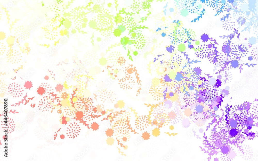 Light Multicolor vector abstract background with flowers