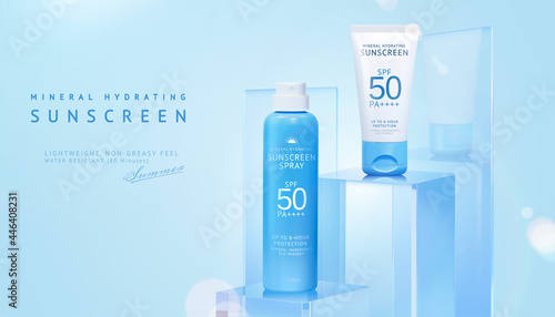3d glass display stand for products