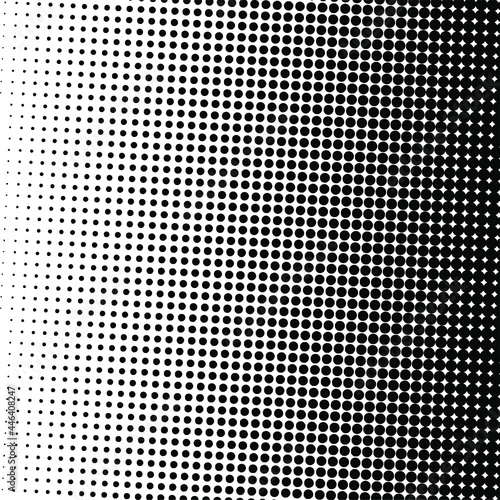 Black halftone background. Black polka dot. Halftone pattern. Modern Halftone Background, backdrop, texture, pattern. Vector illustration. Halftone Backdrop.