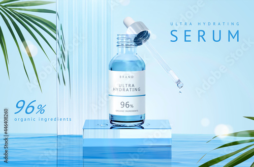 3d water scene for serum product