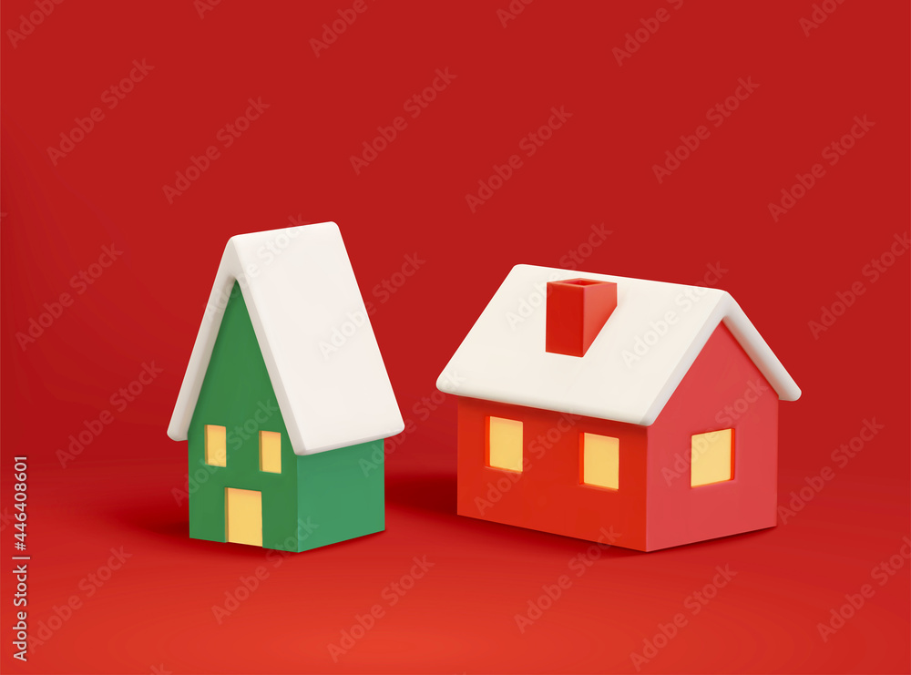 Two tiny rustic houses Two tiny rustic houses