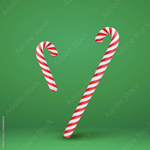 3d Christmas candy cane set