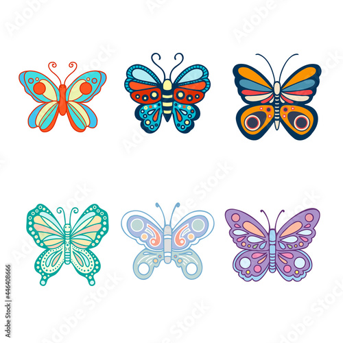 vector isolated set of butterflies © Feelplus Creator